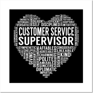 Customer Service Supervisor Heart Posters and Art